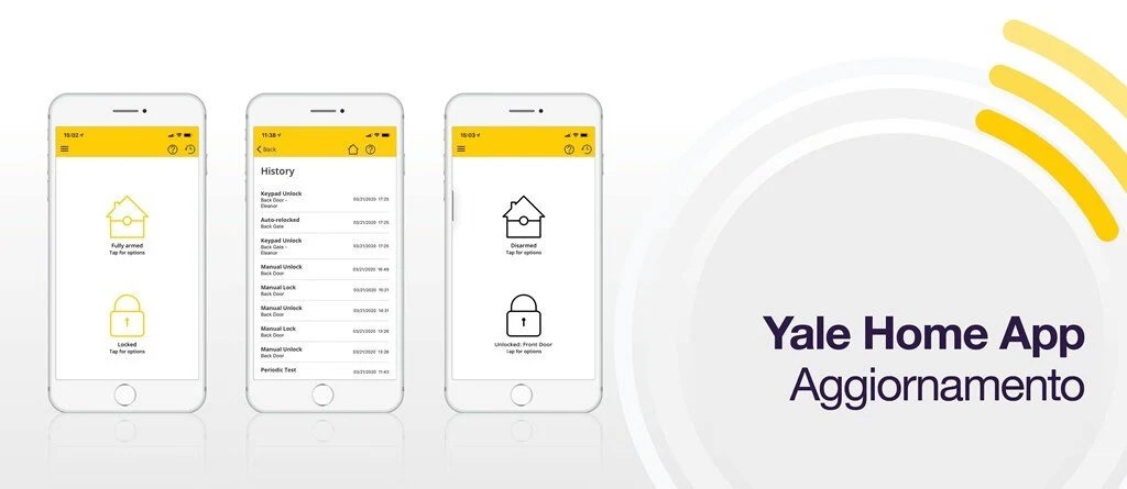 Gli aggiornamenti dell’app Yale Home per una migliore user experience
