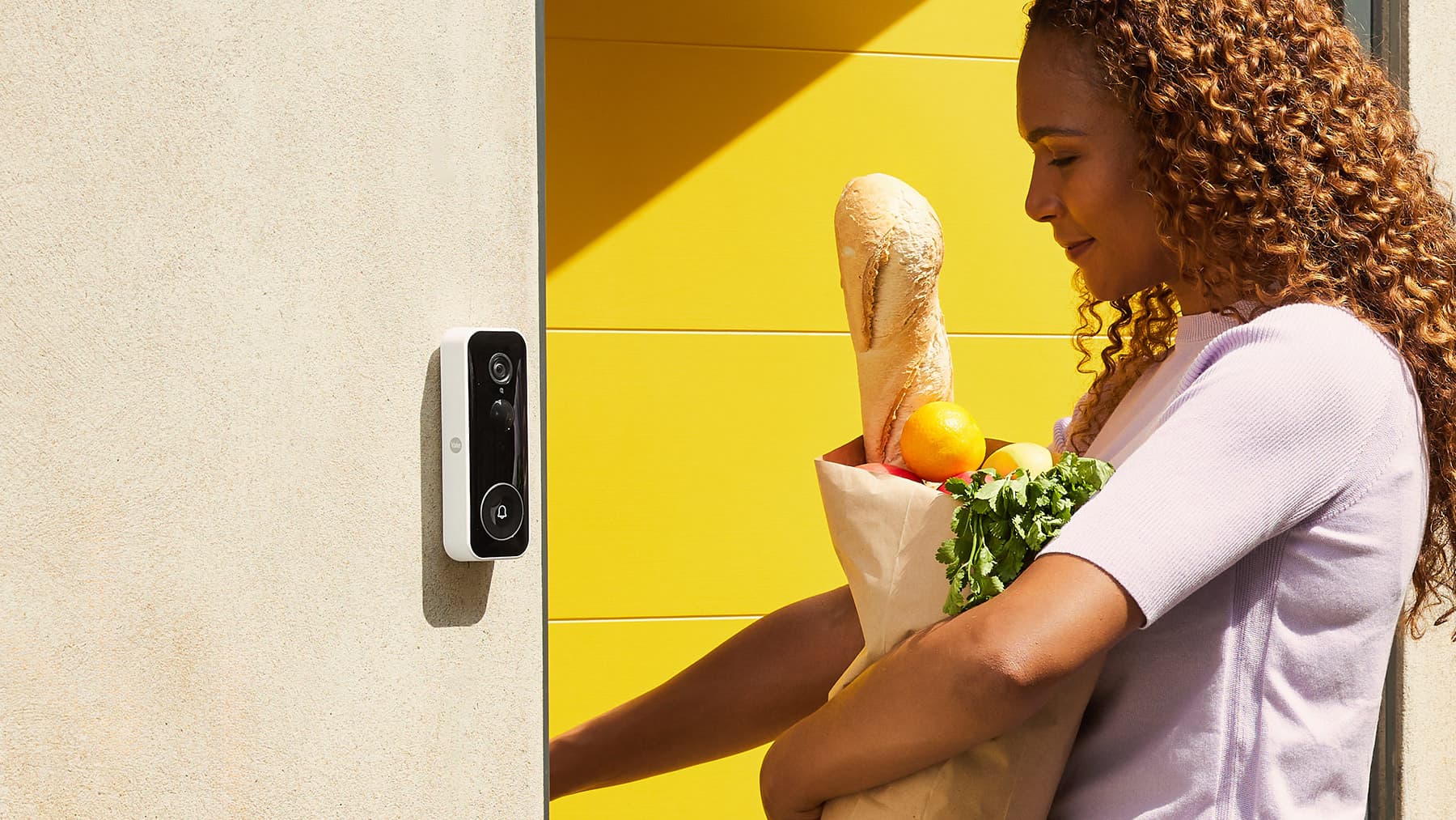 Campanello Smart su porta d'ingresso