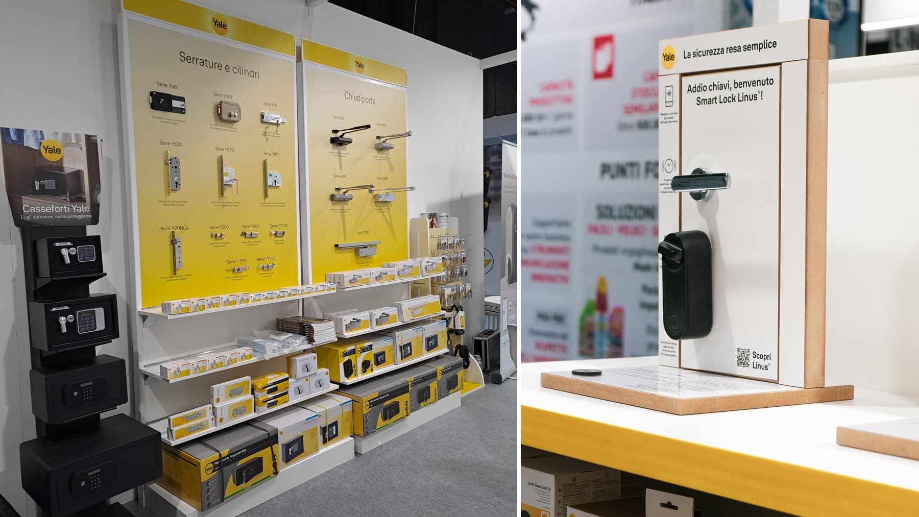 Prodotti ecosistema di sicurezza smart stand Yale Bricoday 2024